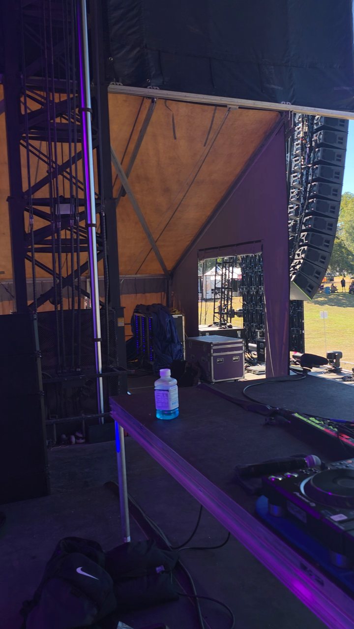 Festival grounds in daylight